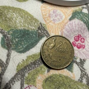 🪙 1952 France 20 Francs Coin — Fourth Republic — Marianne & Rooster — Vintage